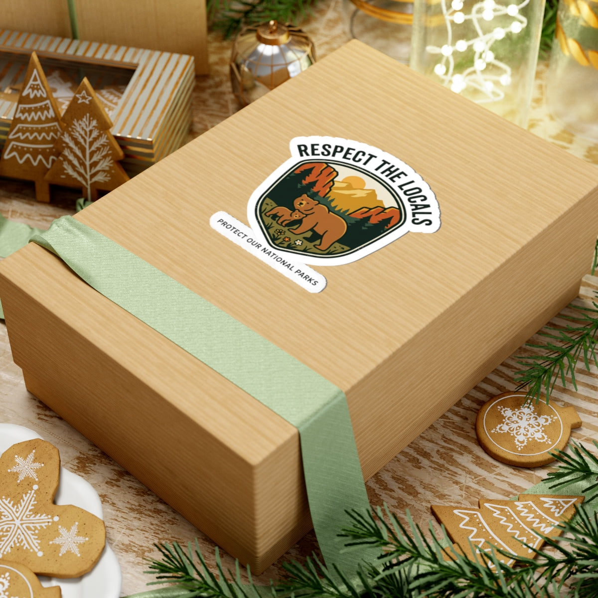 Respect the Locals Bear Sticker | Protect Our National Parks, Leave No Trace