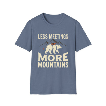 Less Meetings More Mountains T-Shirt