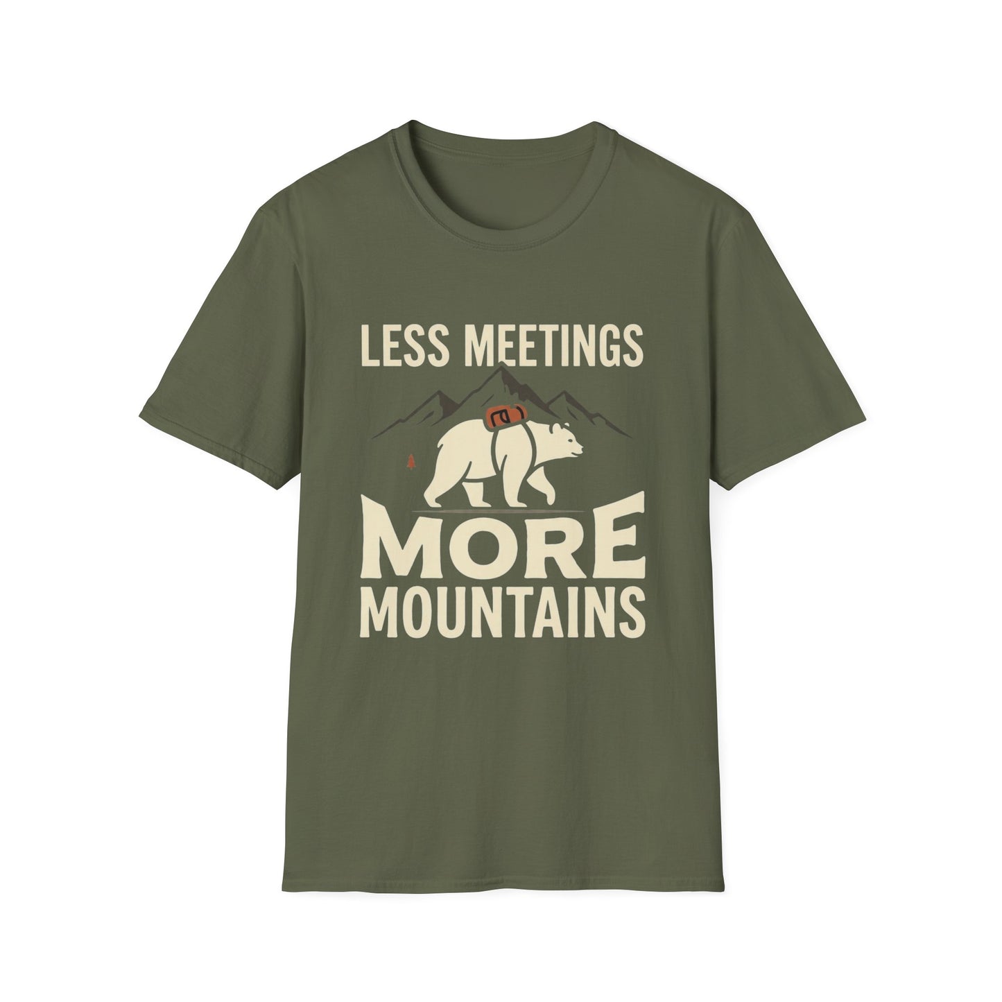 Less Meetings More Mountains T-Shirt