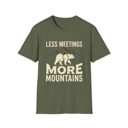 Less Meetings More Mountains T-Shirt