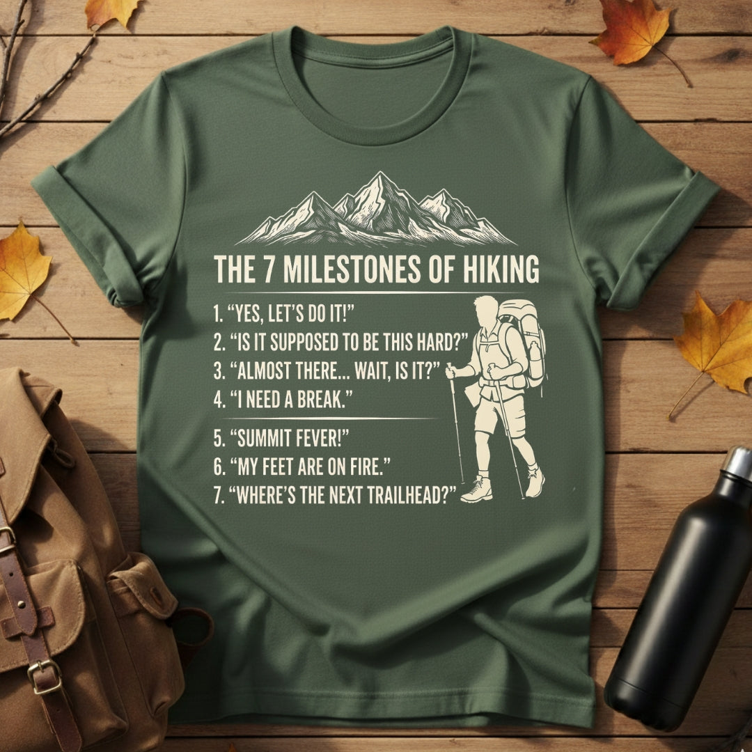 7 Milestones of Hiking T-Shirt